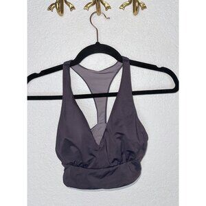 Maaji Sports Bra Womens Medium T Back Reversible V Neck Purple Plum K